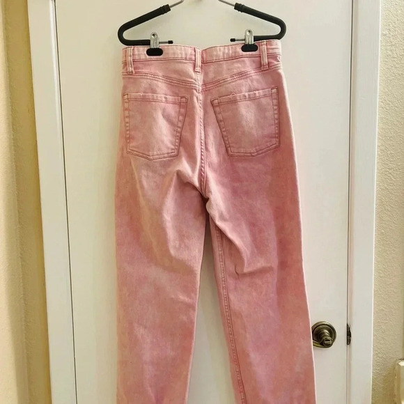 Wild Fable Pink Jeans; Highest Rise, Raw Hem - Picture 5 of 6